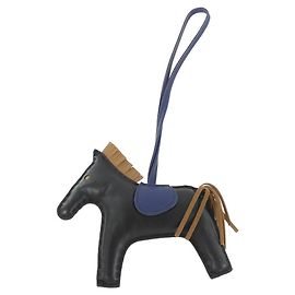 Hermès Hermes Rodeo MM Leather Charm Black Golden Other