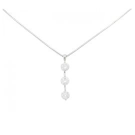 Autre Marque Colar de diamante Pt900 Pt850 Prata