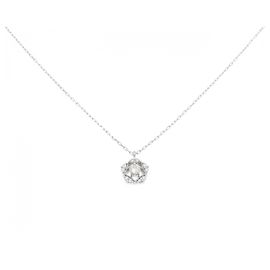 Autre Marque Platin-Diamant-Halskette Silber