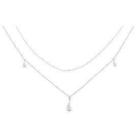 Autre Marque Colar de diamante Au750 Prata
