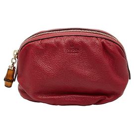 Gucci Bamboo Kosmetik- und Accessoiretasche Rot