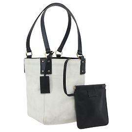 Sac à main GUCCI Suède Blanc Or Auth 159346 Blanc Doré