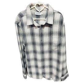 Autre Marque Camicia in flanella a quadri FRAME Grigia e Nera Altro