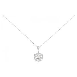 Autre Marque Collar de diamantes de platino Plata