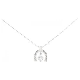 Autre Marque Collar de diamantes en oro blanco Au750 Plata