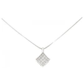 Autre Marque Collar de diamantes Au750 Plata