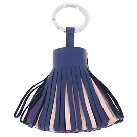 Chaveiro Hermès Carmen Tricolore Preto Rosa Azul Roxo