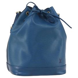 LOUIS VUITTON Bolsa de Ombro Epi Noe Azul Toledo M44005 LV Auth 159201 Azul
