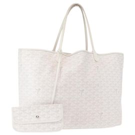 GOYARD Herringbone Saint Louis PM Tote Bag aus PVC Weiß Auth 159791 Weiß