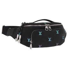 LOUIS VUITTON Sac Banane Rush en Denim Monogram Noir Denim M13961 Auth BA9222SAM Noir