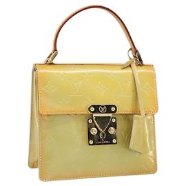 LOUIS VUITTON Sac à main Spring Street Monogram Vernis Gris M91029 LV Auth gh1569 Gris