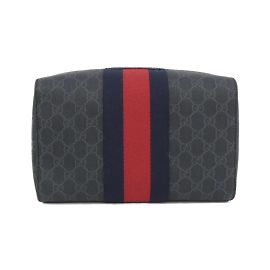 Gucci GG Supreme Clutch Tasche Braun Schwarz