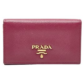 Porta-moedas de couro Saffiano roxo Prada Roxo