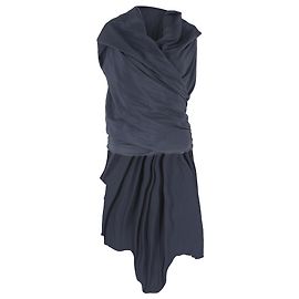 Top sin mangas drapeado Jw Anderson en seda azul marino Azul Azul marino