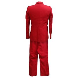 Blazer e Calças de Dupla Abotoadura Sandro Soazic em Algodão Vermelho Vermelho
