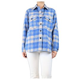 Isabel Marant Etoile Blaue karierte Wolljacke - Größe UK 8 Blau