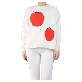 Staud Pull en tricot tomate - taille S Écru