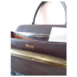 Delvaux Tempête dark brown smooth leather handbag Other