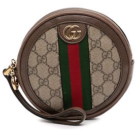 Clutch Redondo Ophidia GG Supreme Beige de Gucci Beige