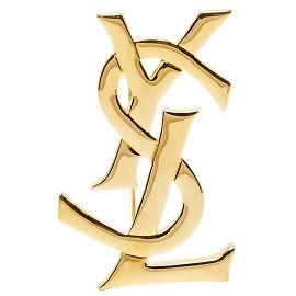 Spilla Logo Yves Saint Laurent D'oro