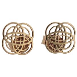 GINETTE NY PURITY BOIN ROSE GOLD 18K STUD EARRINGS Golden