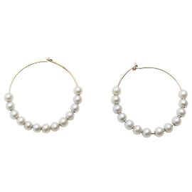 NUOVE ORECCHINI A CERCHIO IN ORO GINETTE NY MARIA PEARL D'oro