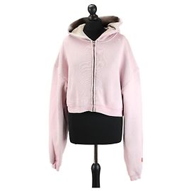 Moletom cropped rosa de algodão Alexander Wang Rosa