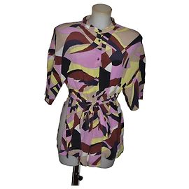 Blusa Missoni Estampada com Cinto Tamanho 44 IT Multicor