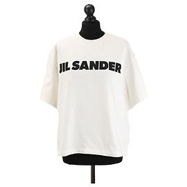 T-shirt bianca con logo Jil Sander in cotone Bianco
