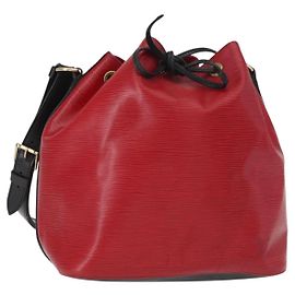 Bolsa Petit Noé Bicolor em Couro Epi Louis Vuitton Vermelho