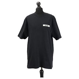 Camiseta Jacquemus negra de algodón con logo Negro