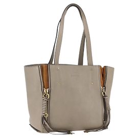 Chloé Bolsa de compras em couro Chloe Milo média Bege