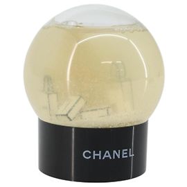 CHANEL Snow Globe Glass Clear CC Auth BA6546 Other