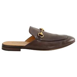 Gucci Mocassins de couro marrom Marrom