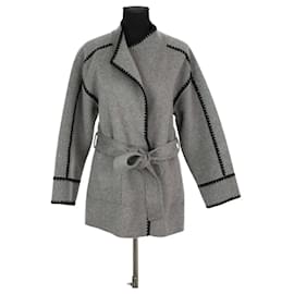 Maje Gray wool coat Grey