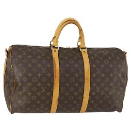 LOUIS VUITTON Bolsa Boston Monogram Keepall Bandoulière 50 M41416 LV Auth 157024 Monograma