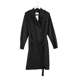 Sandro Trench de algodón negro Negro