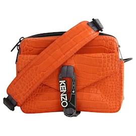 Kenzo-Orange leather bag-Orange