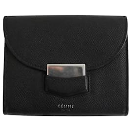 Céline Black leather wallet Black