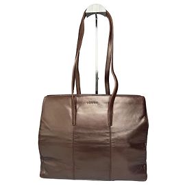 Bolsa tote de couro Loewe Madrid vintage bronze Marrom