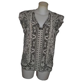 Top Etro de seda com estampa Multicor