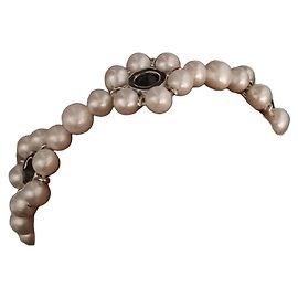 Autre Marque Pulseira Veert Trio Ouro Branco Ônix Verde e Pérola Hardware prateado