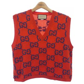 Gucci Strickweste Rot Blau