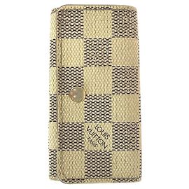 Louis Vuitton Multicles 4 Damier Azur Key Case White Grey