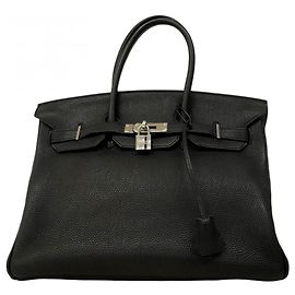 Borsa Tote Hermès Birkin 35 Togo Nera Nero