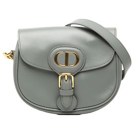 Dior Bobby piccolo in pelle grigia a tracolla Marrone