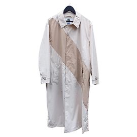Hugo Boss x Russell Athletic Beige Colorblock Trench Coat Beige Camel