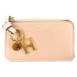 Chloé Chloe Alphabet Grained Leather Card Case Pink