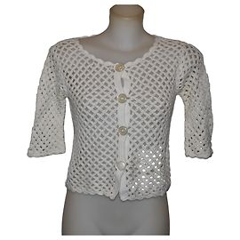Cardigã de algodão branco D&G M Branco