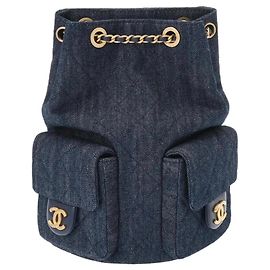 Zaino Matelassé Chanel Blu navy